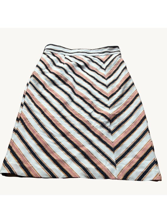 Hutch Dresses & Skirts - HUTCH size 14 Cream Pink Navy Chevron Knee Length Pencil Skirt